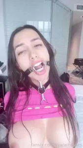 This ring gag made me drool so much do you like it daddy gag gagged