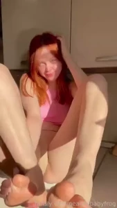 My soles look so delicious don t they lt 3 fyp feet footfetish redhead