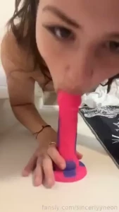 Some good ol pov dildo suck haha