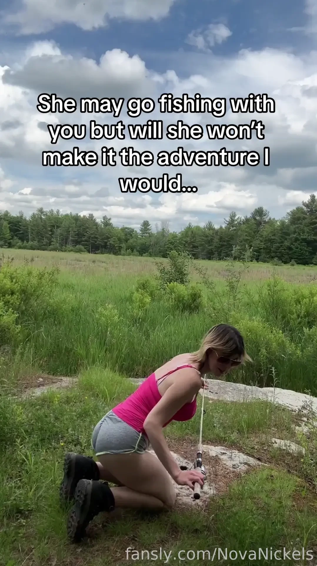 Wanna go fishing milf hotmom naughty objectinsertion bizzare outdoors 