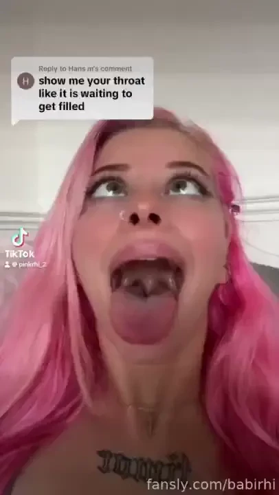 Your new fave mouth mouth tongue throat tongueout uvula pinkhair vore 