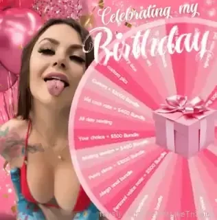 Birthday month get ready for my birthday all you gotta do is tip to 