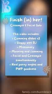 Finish in her creampie amp facial solo good old fashioned pwp cause i