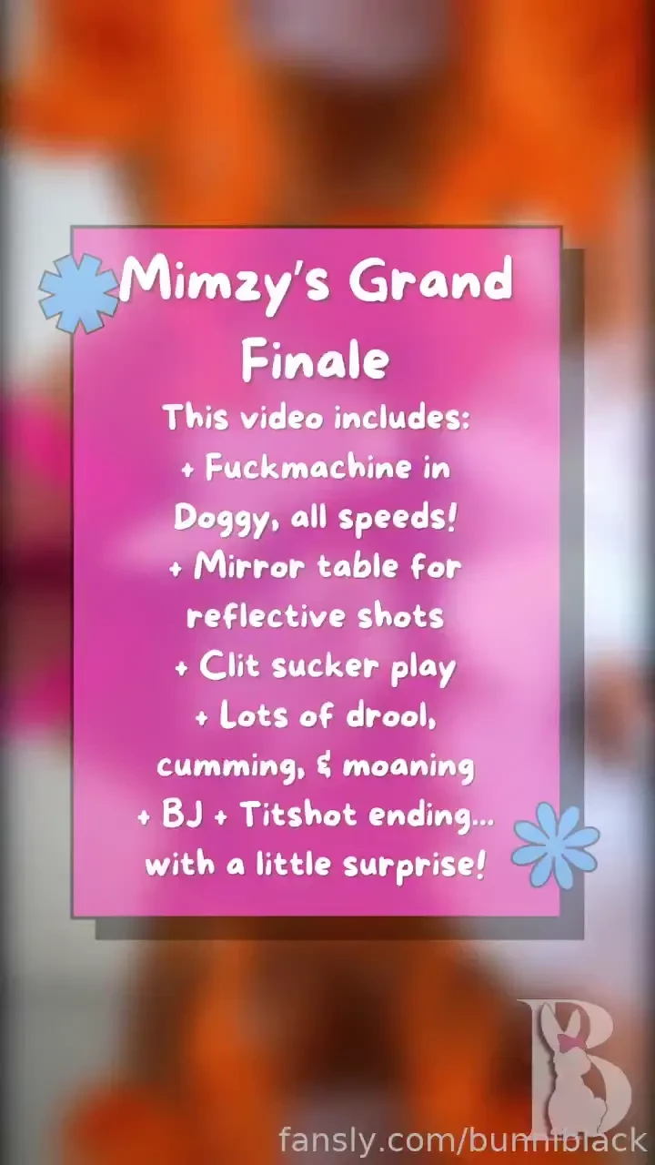 Mimzy s grand finale this video includes fuckmachine in doggy all 