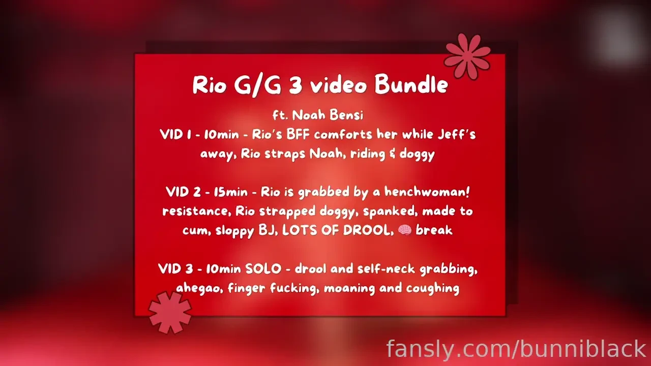 Rio g g 3 video bundle ft noahbensi vid 1 - 10min - rio s bff comforts 