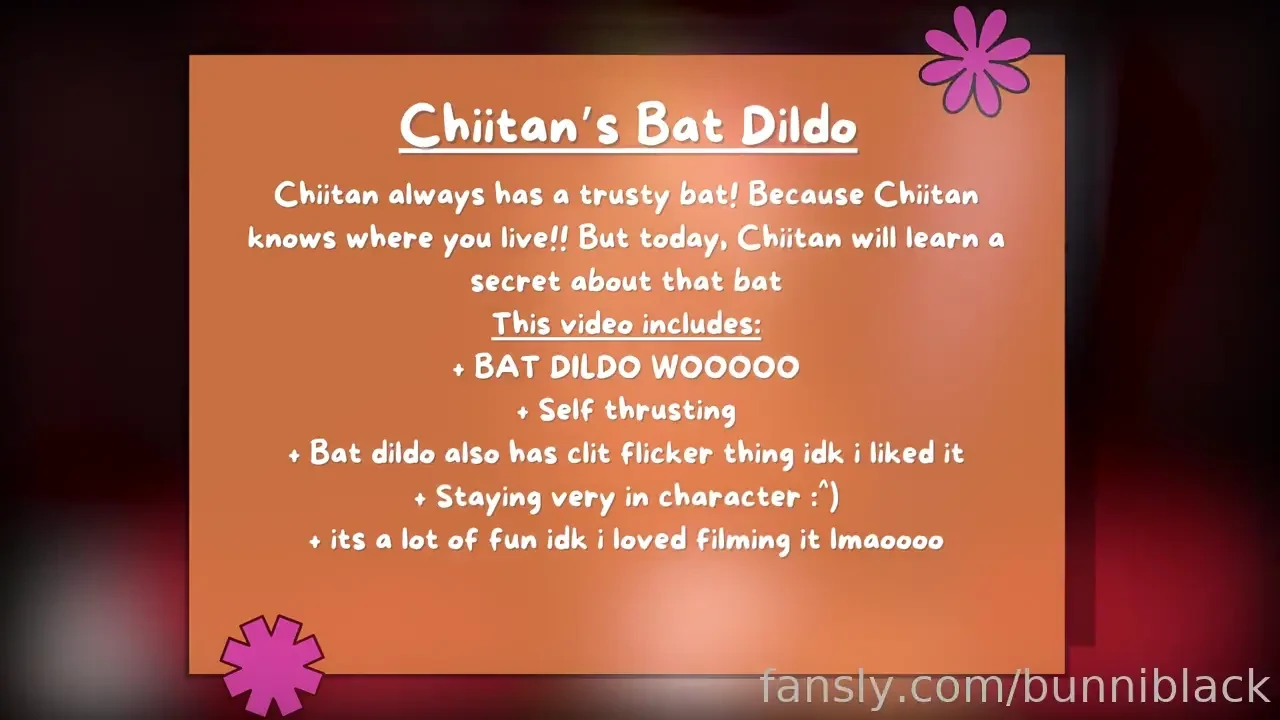 Chiitan s bat dildo chiitan always has a trusty bat because chiitan 