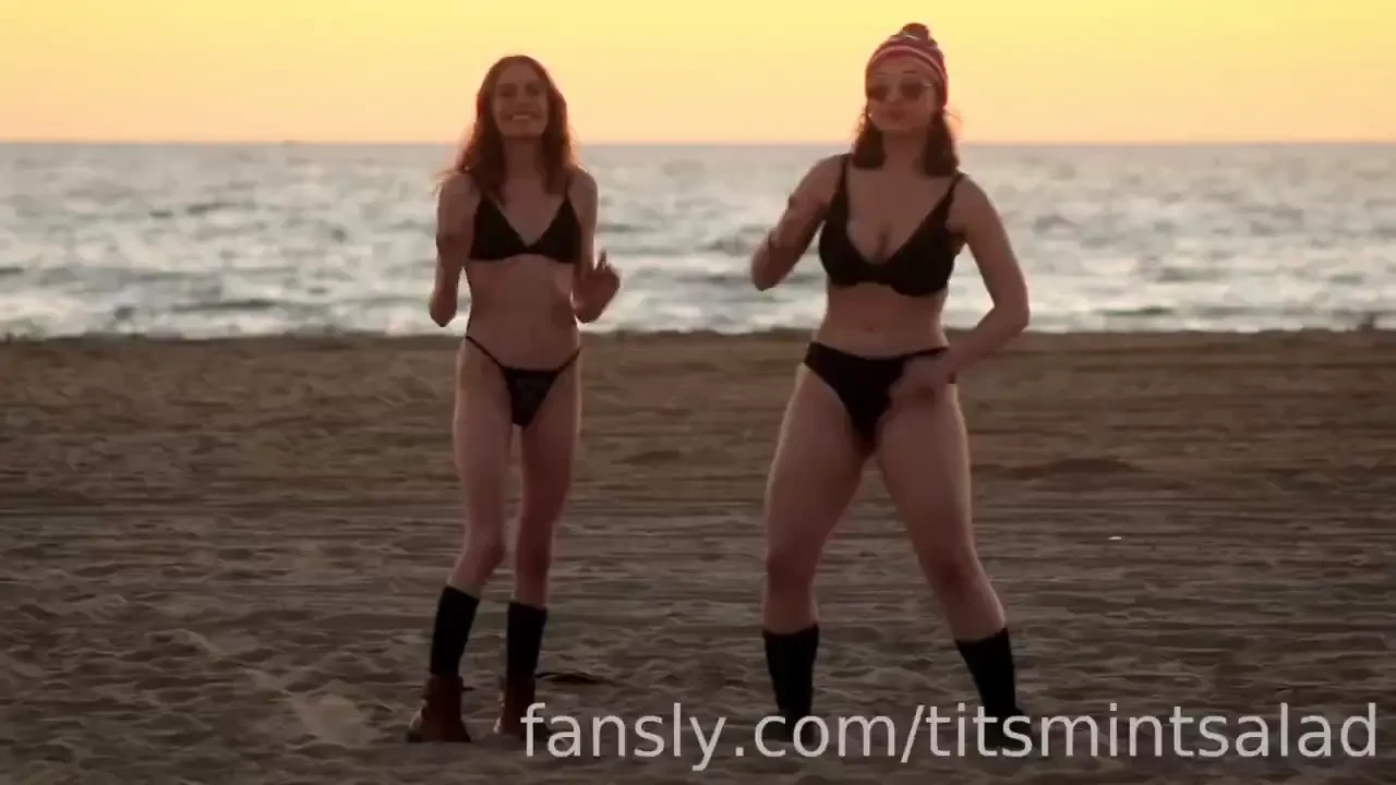 Peekaboo fyp beach bikini collab video titsmintsalad 