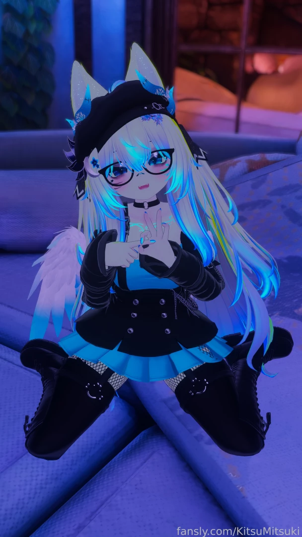 A treat for me fyp kitsu vr vrchat 3d anime hentai vtuber lewdtuber 