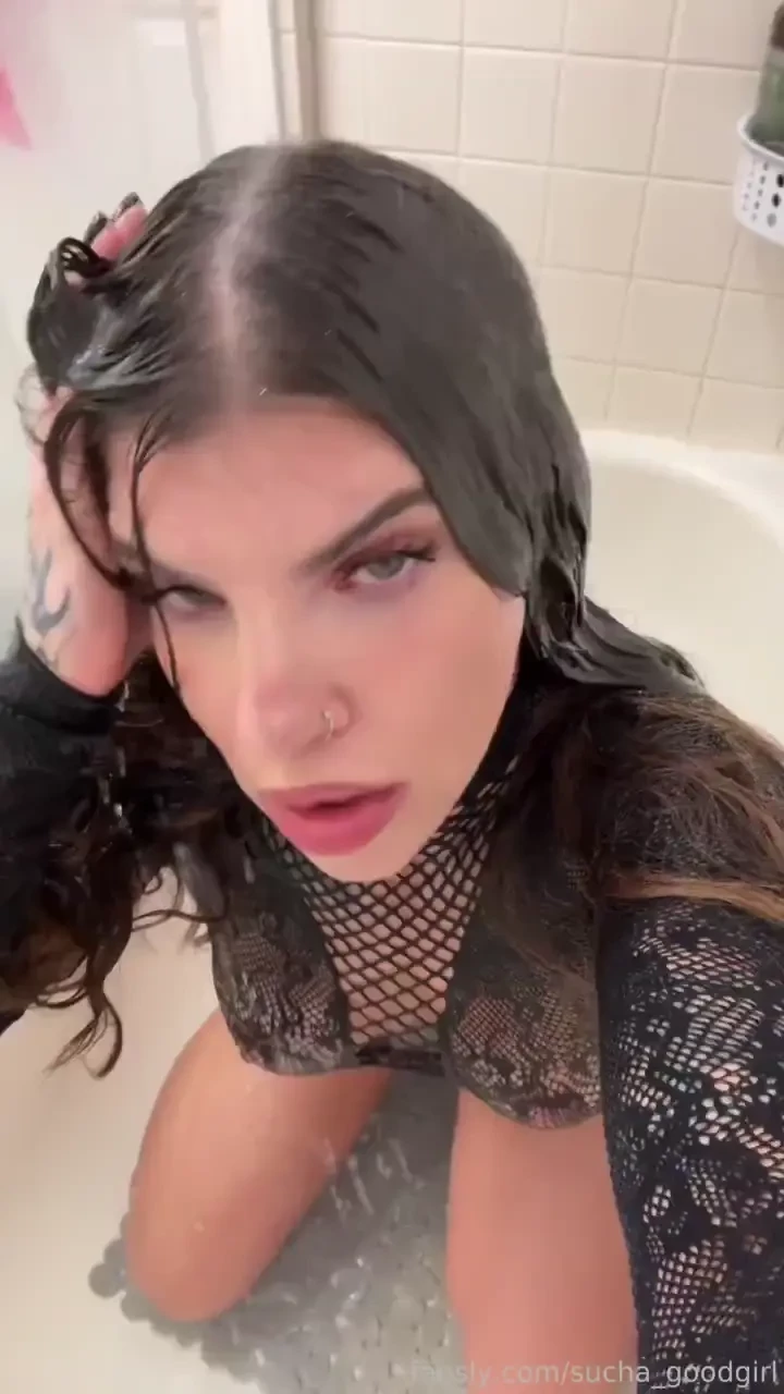Took a shower in fishnets my shower music video of the month i hope 