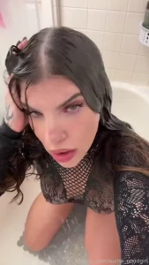 Took a shower in fishnets my shower music video of the month i hope
