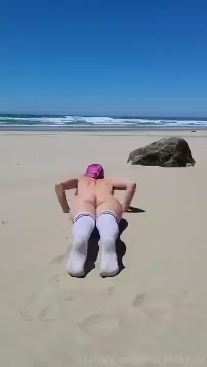 More yoga on the beach but this time nude fyp yoga beach nature 