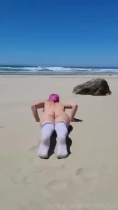 More yoga on the beach but this time nude fyp yoga beach nature