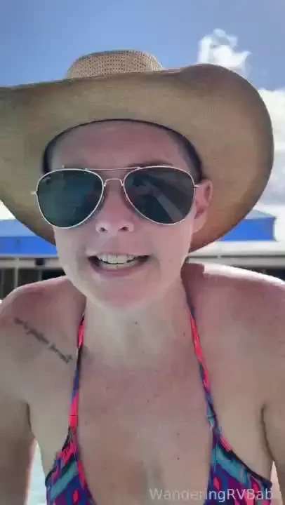 Look at that ass hanging out by the pool 