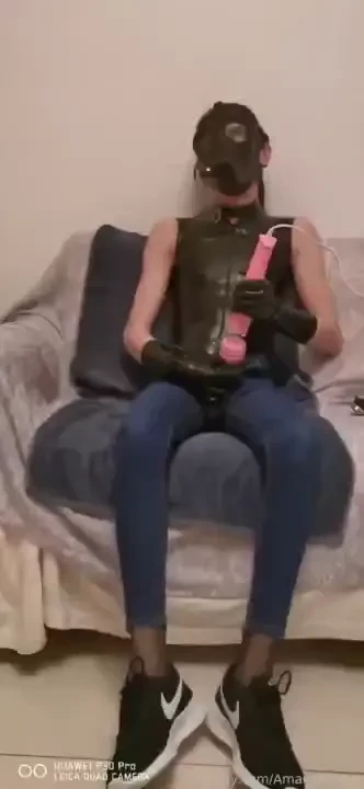 New album masturbation in latex bodysuit while wearing a gasmask this 