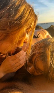 Pov lay back and relax daddy let two hot blondes suck you off while
