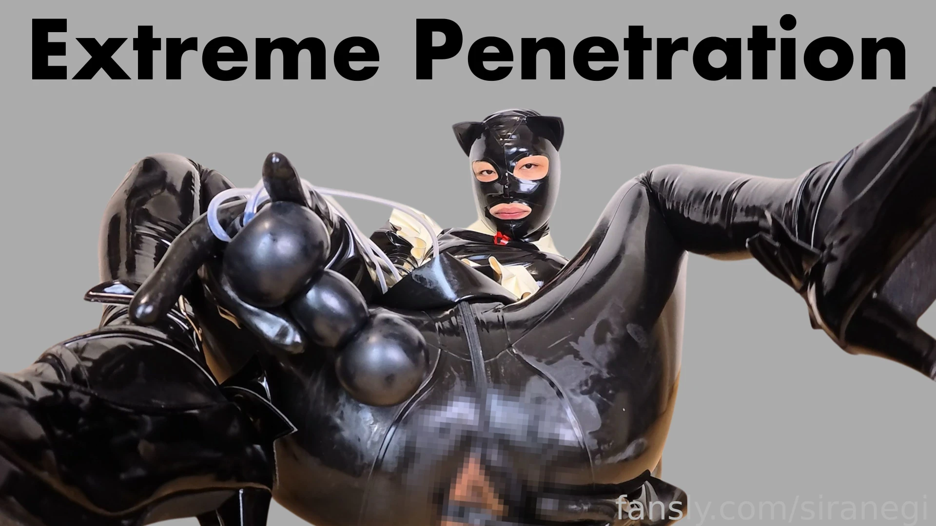 Anal plug extreme penetration latex rubber bondage bdsm anal analfuck 