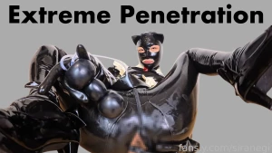 Anal plug extreme penetration latex rubber bondage bdsm anal analfuck