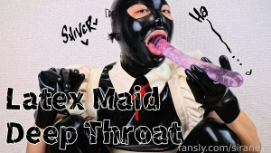 Latex maid deep throat irrumatio max20cm if the dildos were a little