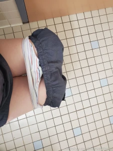 Work panties hope you don t mind a bathroom view