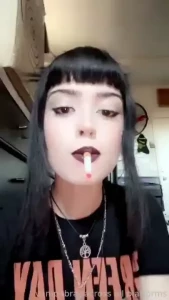 I look so adorable with my hair up keep smoking pup feel the waves of