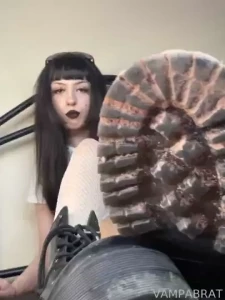 Use your pathetic little tongue to lap up the spit and dirt from my