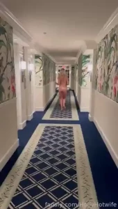 I quick little nude stroll down the hotel hallway i haven t done a
