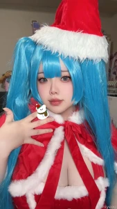 Merry christmas cosplay miku