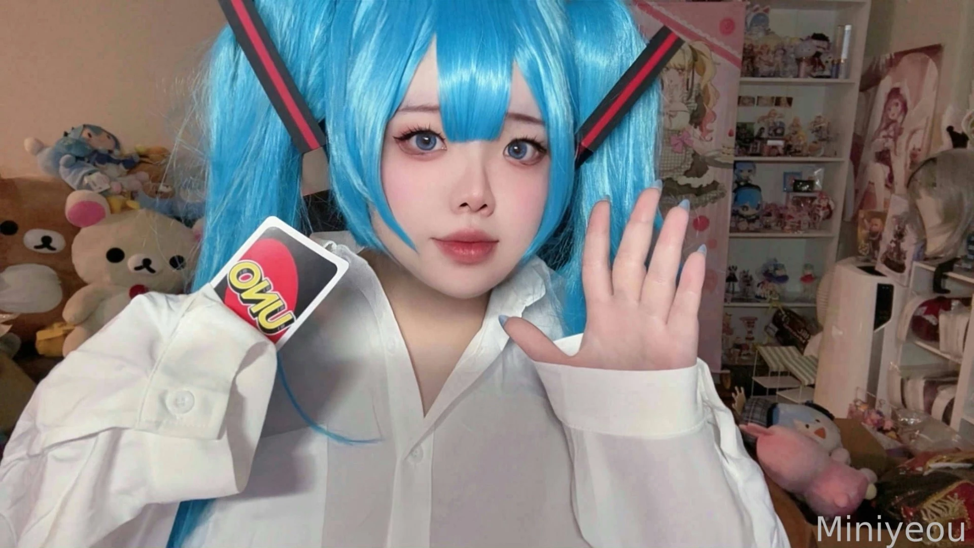 Nice try did you want to play uno with me cosplay miku from mimukauwa part 16 