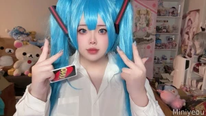 Nice try did you want to play uno with me cosplay miku from mimukauwa part 15