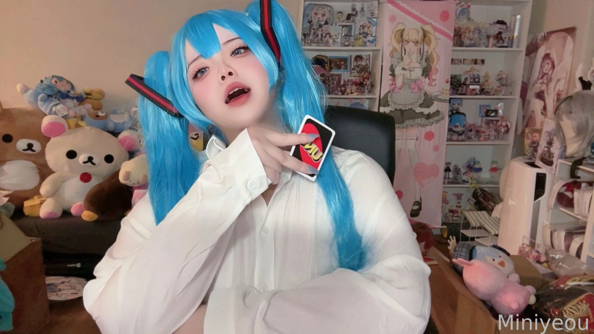 Nice try did you want to play uno with me cosplay miku from mimukauwa 