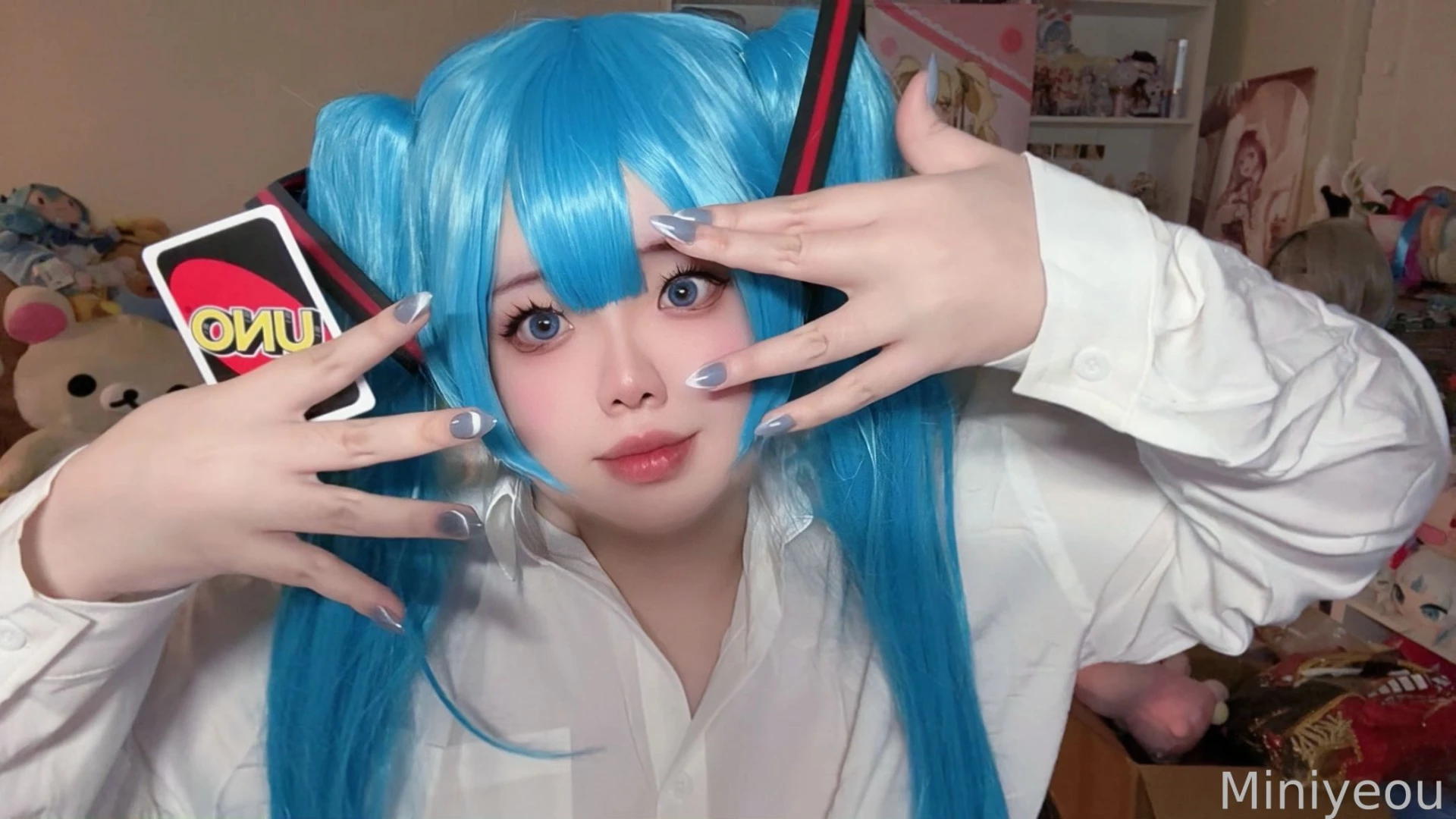 Nice try did you want to play uno with me cosplay miku from mimukauwa part 20 