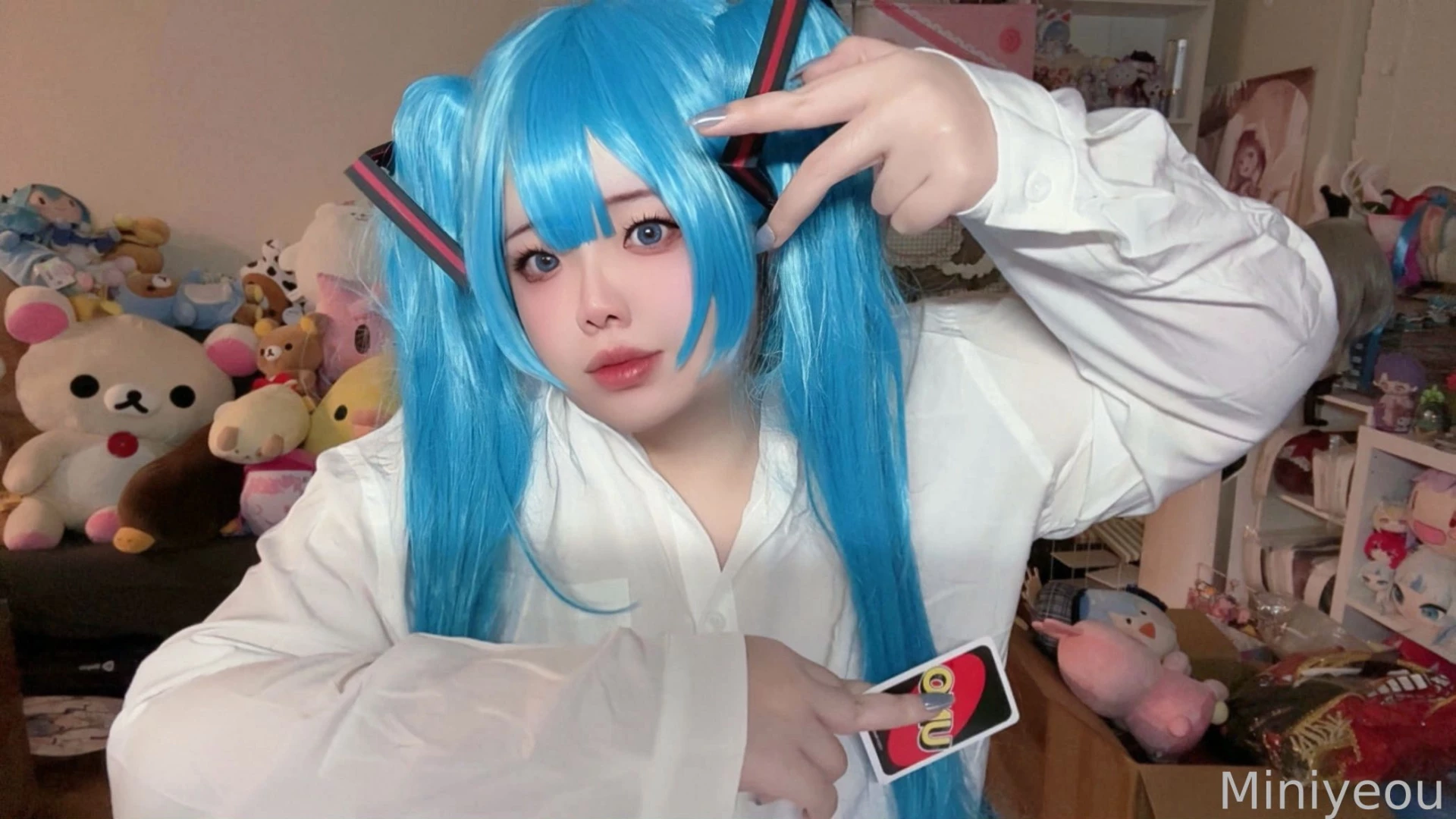 Nice try did you want to play uno with me cosplay miku from mimukauwa part 10 