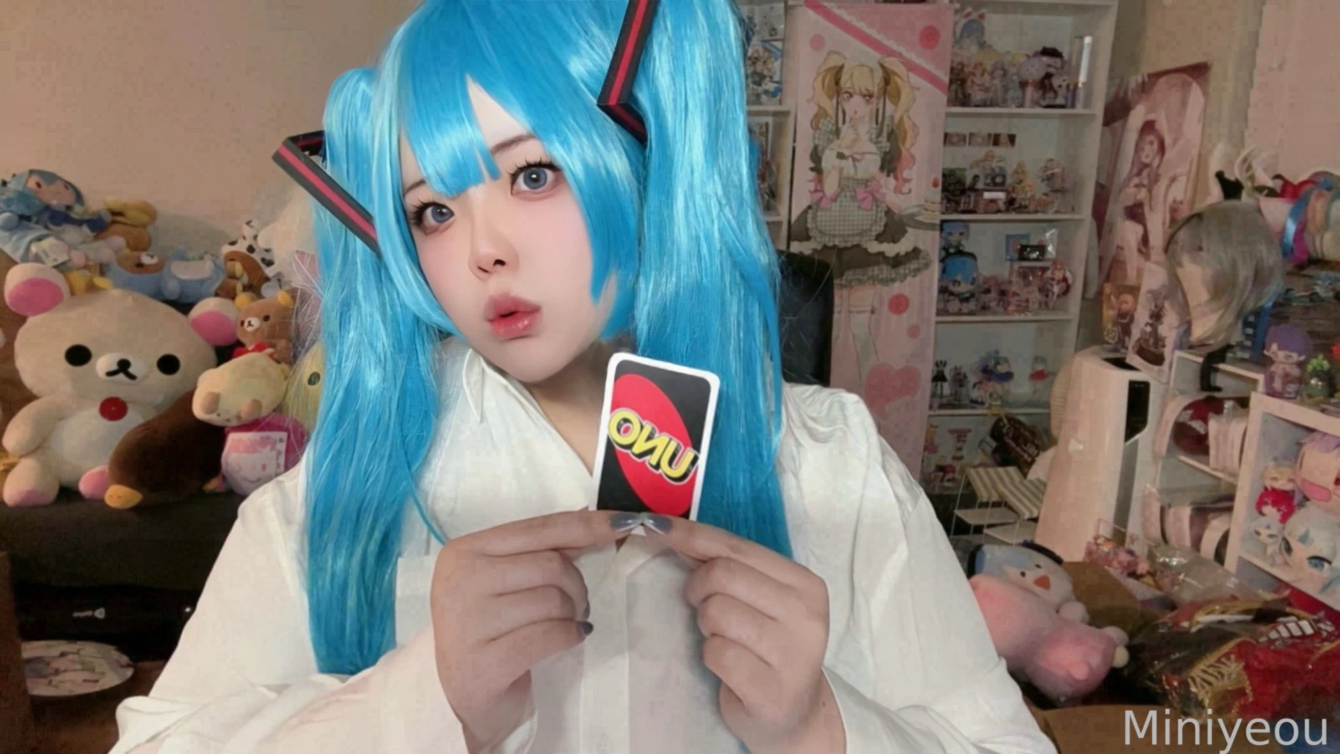 Nice try did you want to play uno with me cosplay miku from mimukauwa part 11 
