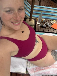 Sunbed selfie time fyp amputee disabled chubby curvy english british