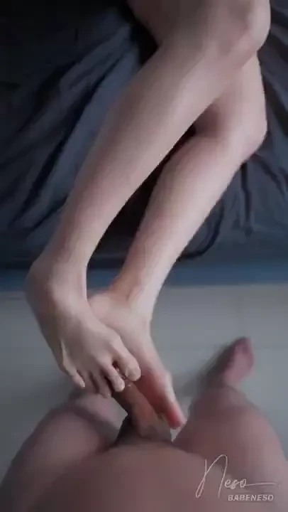 Footjob feet 