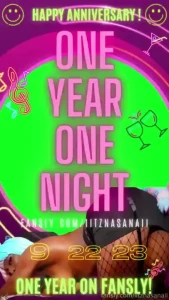 Hi hi today is a celebration of celebrations my fansly anniversary