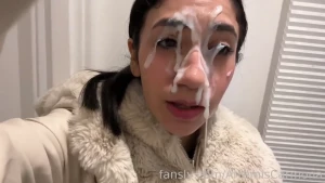 London night cumwalk with a gigantic facial and crazy looks