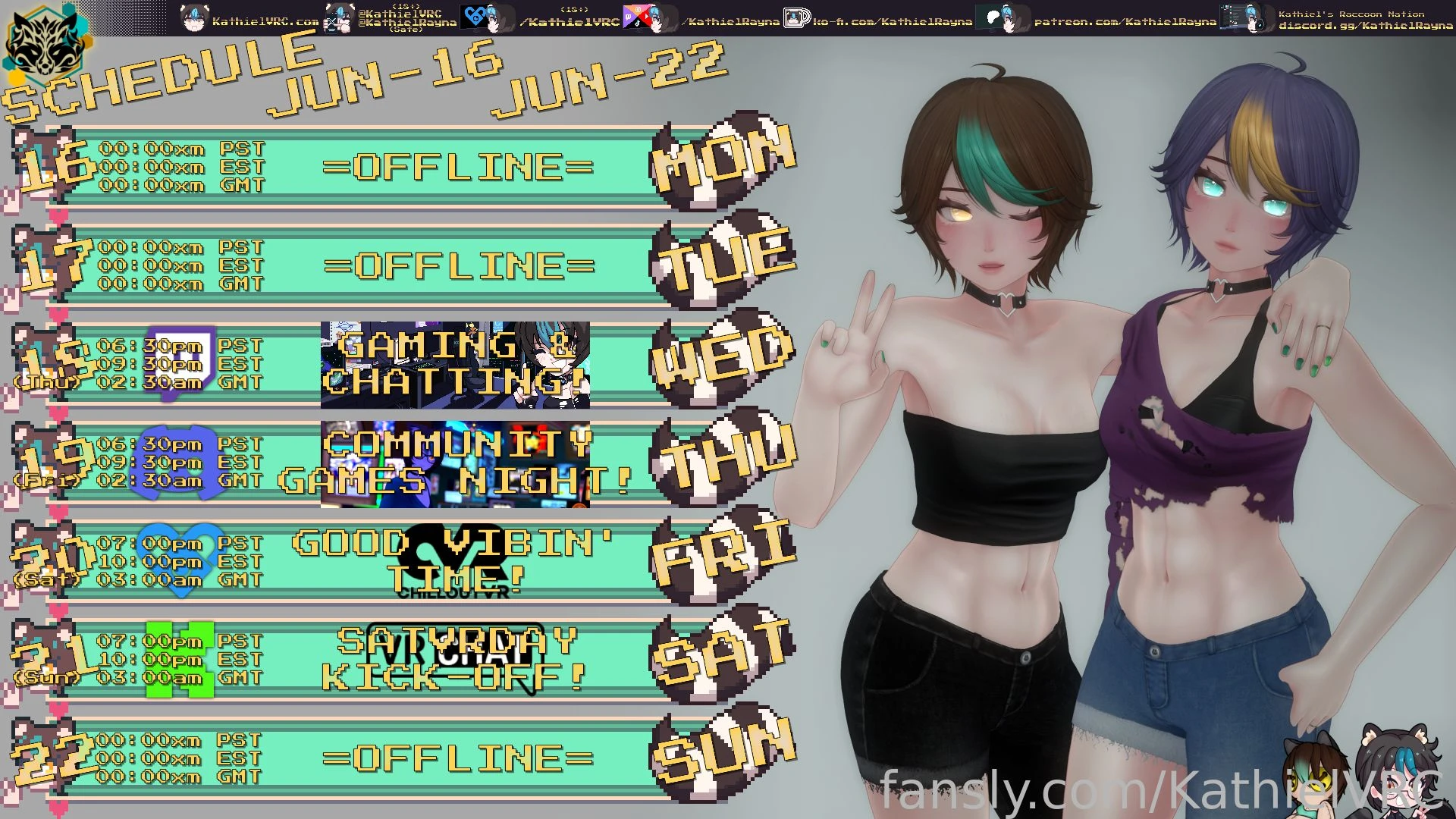 Here s this week s schedule hope y all enjoy it tomboy vtuber 