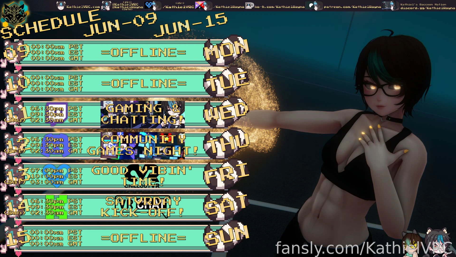 Here s this week s schedule hope y all enjoy it tomboy vtuber part 1 