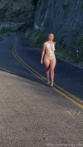 Making my way down town it was so fun doing this nude walk down the