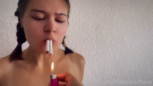 I am wearing a very narrow belt around my waist - he has pulled the