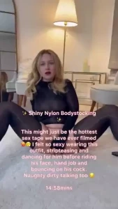 Brand new shiny nylon bodystocking sex tape this might just be one of