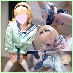 Fyp cosplay cosplayer pretty cute japanese vtuber nsfw schoolgirl