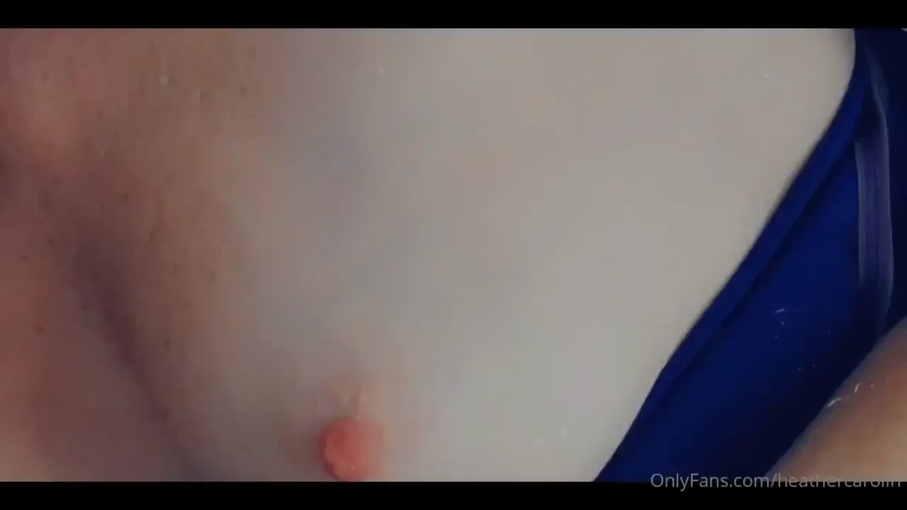 Video clip playing with my pink perky nipple for you and squeezing my 