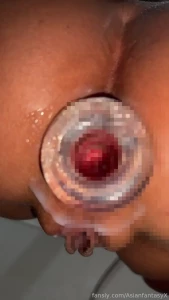 Anal stretching with my golden shower