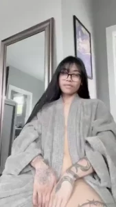After shower quickie dirty talk domination tease hairy masturbation