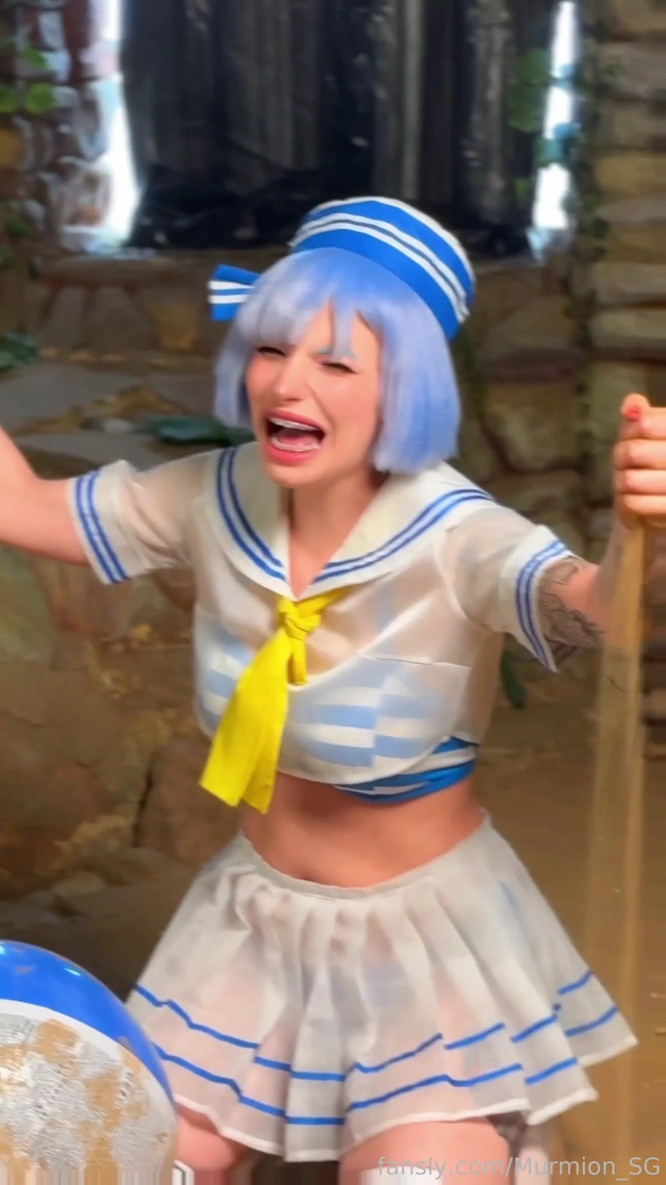 Can you guess the character of the meme this is a rem summer cosplay 
