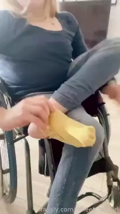 Putting on socks is easy paraplegic wheelchair disability devotee sexy part 1 