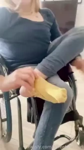 Putting on socks is easy paraplegic wheelchair disability devotee sexy part 1