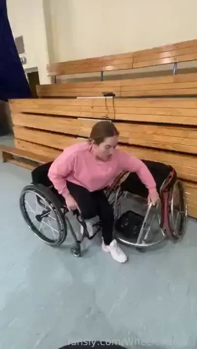 Quick transfer from a wheelchair to a sports basketball wheelchair hey 